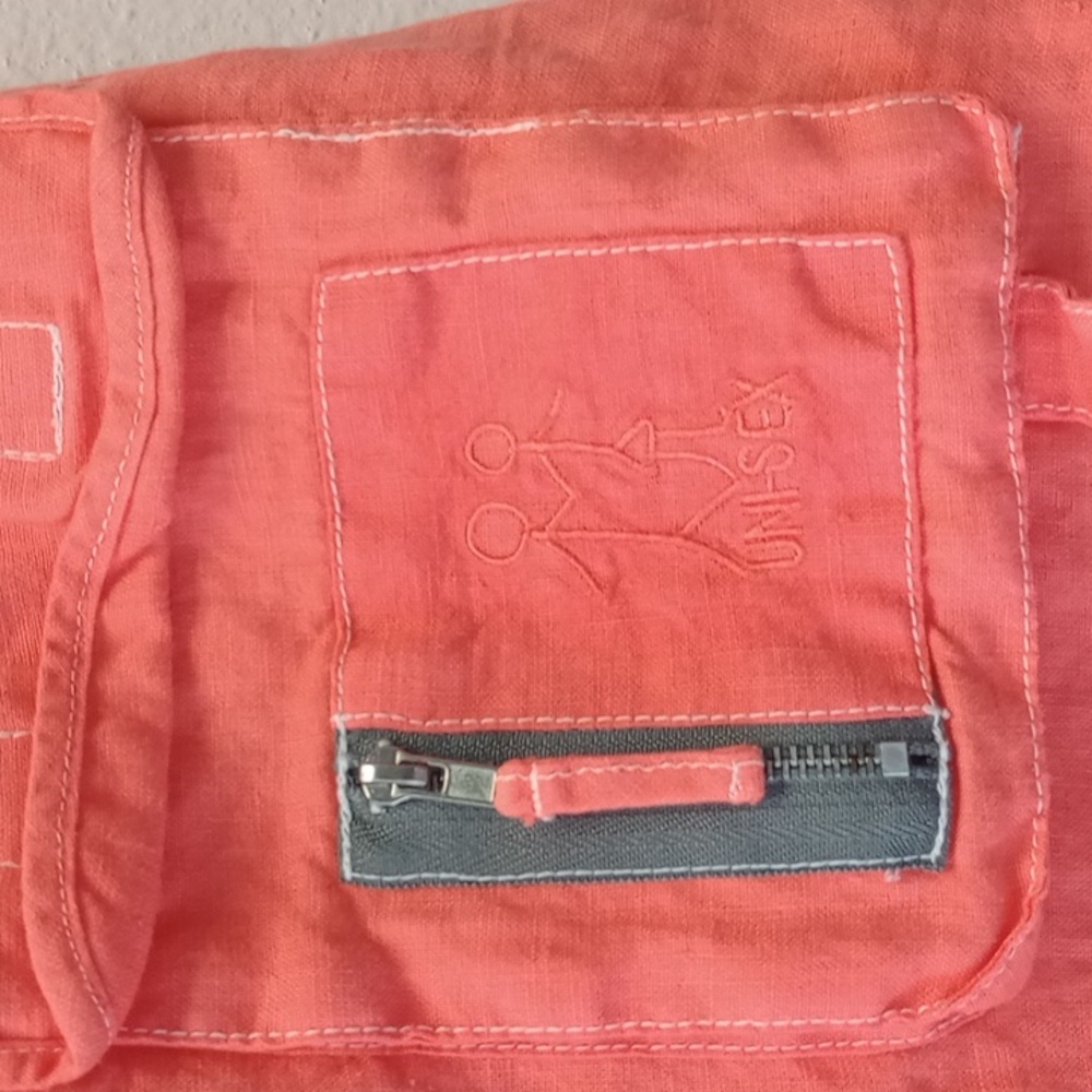 Pete & Greta Unisex Linen Utility Style With Belt Mini Skirt Size 6 - Picture 7 of 10